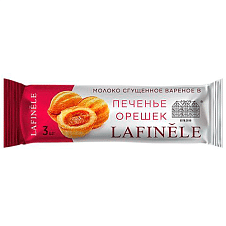 Печенье-орешек LAFINELE молоко сгущенное с сахаром вареное 12,4% 66г