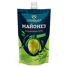 Майонез ТМ "ОЛИВЬЕР"  Оливковый 67% ГОСТ дой-пак 400 мл