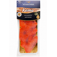 Кета дальневосточная филе-ломтики холодного копчения, Атлантика 90г/6шт/Фосфорель