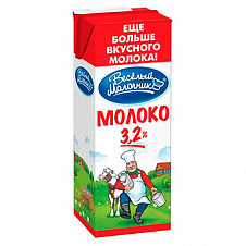 Молоко Веселый молочник 3,2% 1450г ТБА