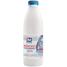 Молоко ультрапастер  "1М Молочный" 3,2% 900мл. пэт. бут