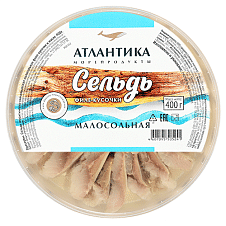 Сельдь атл. филе-кусочки в масле "Малосольная", Атлантика 240г/6шт