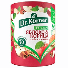 Хлебцы "Злаковый коктейль яблочный" с корицей 0,09кг Dr. Korner