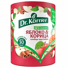 Хлебцы "Злаковый коктейль яблочный" с корицей 0,09кг Dr. Korner