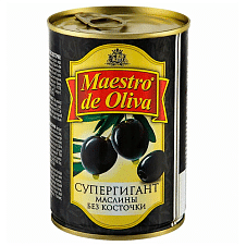 Маслины MAESTRO DE OLIVA СУПЕРГИГАНТ б/к/425г/12  шт/Испания
