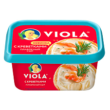 Сыр плавленый Виола 400 г. ванночка с креветками мдж в с.в. 35%