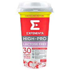 Напиток кисломолоч. безлактоз. EXPONENTA HIGH-PRO Клубника-земляника, 250г/6шт