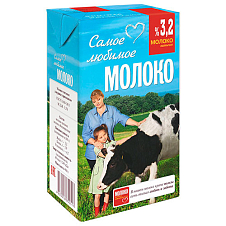 Молоко "Самое Любимое" 3,2% ТБА 950г