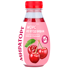 Морс вишневый, охл, 370мл/390г/12шт/МИРАТОРГ
