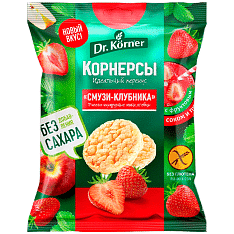 Хлебцы хрустящие Рисово-кукурузные мини хлебцы Смузи-Клубника 0,04кг *14шт Dr. Korner