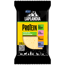 Cыр фас. полутвердый Laplandia ProTein, мдж в сух. вещ-ве 33%, 180г
