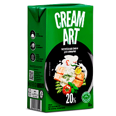 Крем на растительных маслах ультрапастер. с мдж 20% 1л ТМ "СREAMART"