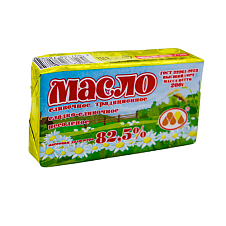 Масло Традиционное ГОСТ сладко-слив. несол. мдж. 82,5% 200г/Юговской