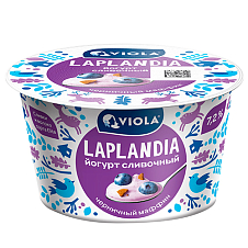 Йогурт Сливочный VIOLA Laplandia с нап."Черничный маффин" мдж7,2% 180г