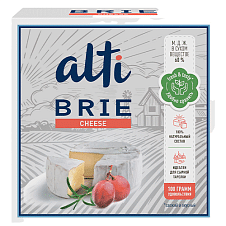 Cыр "Бри" (продукт пастеризован) ТМ Alti м.д.ж. в с.в. 60% 100г