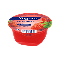 Желе "Yoguru" на основе молочной сыв. 150г клубника