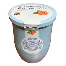 Йогурт питьевой Коломенский Клубника 3,4-4,5%ж 450г/4 Крынка
