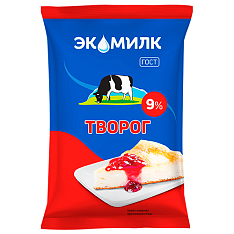 Творог  Экомилк ФлоуПак 9% 180 г.