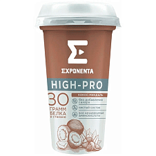 Напиток кисломолоч. EXPONENTA HIGH-PRO Кокос-миндаль, 250г/6шт