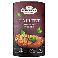 Паштет жареный с говяжьей печенью, 150г/8шт/ТД Рублевский
