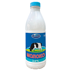 Молоко ПЭТ.бут. пастер. Экомилк 2,5% 900мл х6 шт