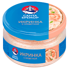 Икра деликатесная "Икринка" с креветкой, ст. бан. 160г/6шт