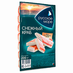 Палочки крабовые "Русское море" "Снежный краб" имитация пастер. охл. 200гр. п/у