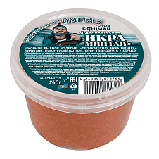 Деликатесная икра минтая СЫТЫЙ БОЦМАН 240г пл/б спайка Лунское море