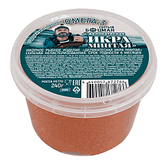 Деликатесная икра минтая СЫТЫЙ БОЦМАН 240г пл/б спайка Лунское море