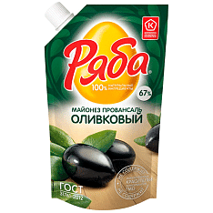 Майонез Провансаль Оливковый 67%/192г/28шт/ТМ Ряба