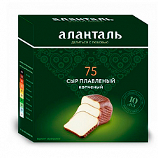 Сыр плавленый Аланталь №75 40%, квадрат 195г Порхов