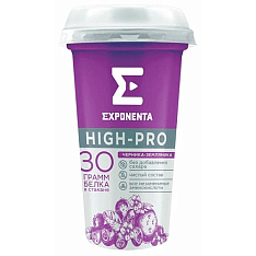 Напиток кисломолоч. EXPONENTA HIGH-PRO Черника-земляника, 250г/6шт