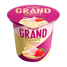 Гранд Десерт 6% 200г белый шоколад-клубничный мусс