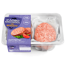 Котлеты Фермерские, ОХЛ, 360г/4шт/Слово Мясника