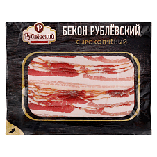 Бекон в/к, нарезка, 150г/6шт/ТД Рублевский