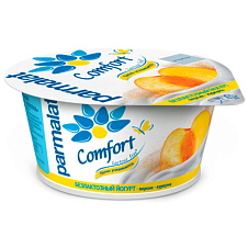 Йогурт густой Parmalat Comfort персик-куркума б/лакт. 3% 130г Cup