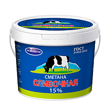 Сметана Сливочная Экомилк 15% 700г