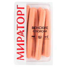 Сосиски Венские, охл, 350г/6шт/МИРАТОРГ