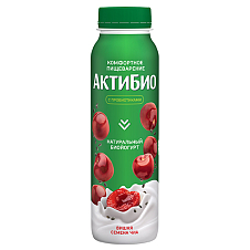 Актибио йогурт питьевой Вишня-Семена Чиа 1,5% 260г