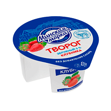 Творог зерн. "Крошечка" 5,0% двухкам. ст. 140 г клубника