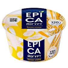 Йогурт EPICA с бананом и злаками 4,9% 130г. РАСПРОДАЖА