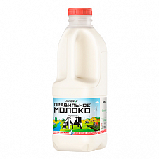 Молоко пастер. Правильное Молоко 3,2-4 % канистра 900мл