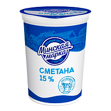 Сметана "Минская марка" 15,0% стакан 380 г