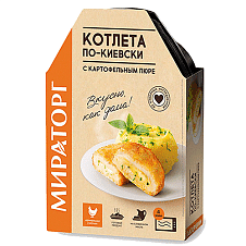 Котлета по киевски с картофельным пюре ЗАМ, 260г/6шт/МИРАТОРГ