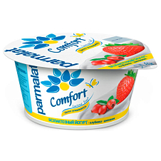 Йогурт густой Parmalat Comfort клубника-шиповник б/лакт. 3% 130г Cup