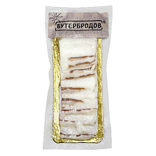 Мясной продукт из шпика свиного соленый, охл, "Сало Сельское", 100г/12шт/Бутербродов