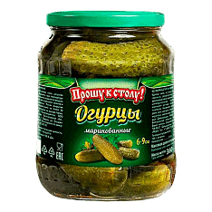Огурцы (6-9) марин. (лим. к) сб 720г/8шт ТМ Прошу к Столу