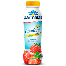 Йогурт питьевой Parmalat Comfort клубничный б/лакт. 1,5% 290г PET