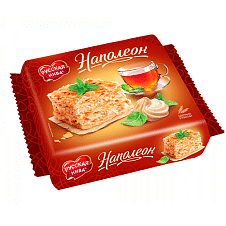 Торт слоеный "Наполеон" 0,34кг (12 шт) Хлебпром