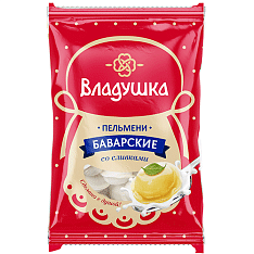 Пельмени Баварские со сливками "Владушка", зам. 900г/10шт Владимирский стандарт